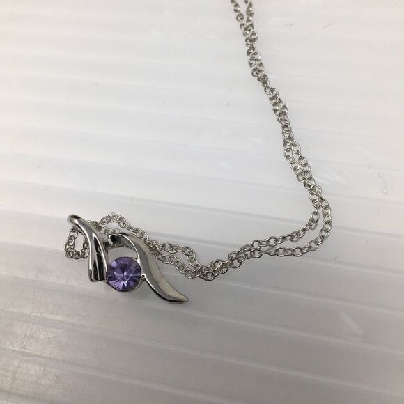 Wispy Purple Gem Necklace (G2) - Picture 1 of 5